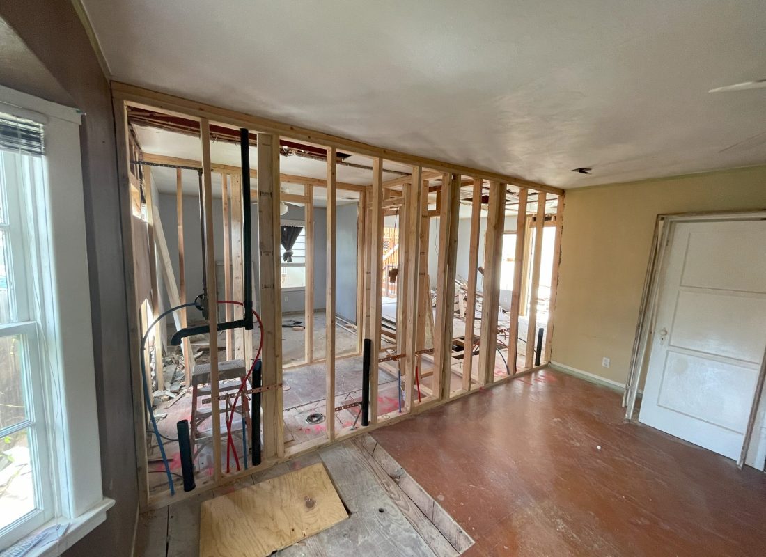 Home remodeling project in La Jolla, CA living room